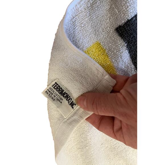 Vintage 80s Beach Towel Pittsburgh Steelers Bath Jack Davis 1988 NFL - Picture 3 of 4